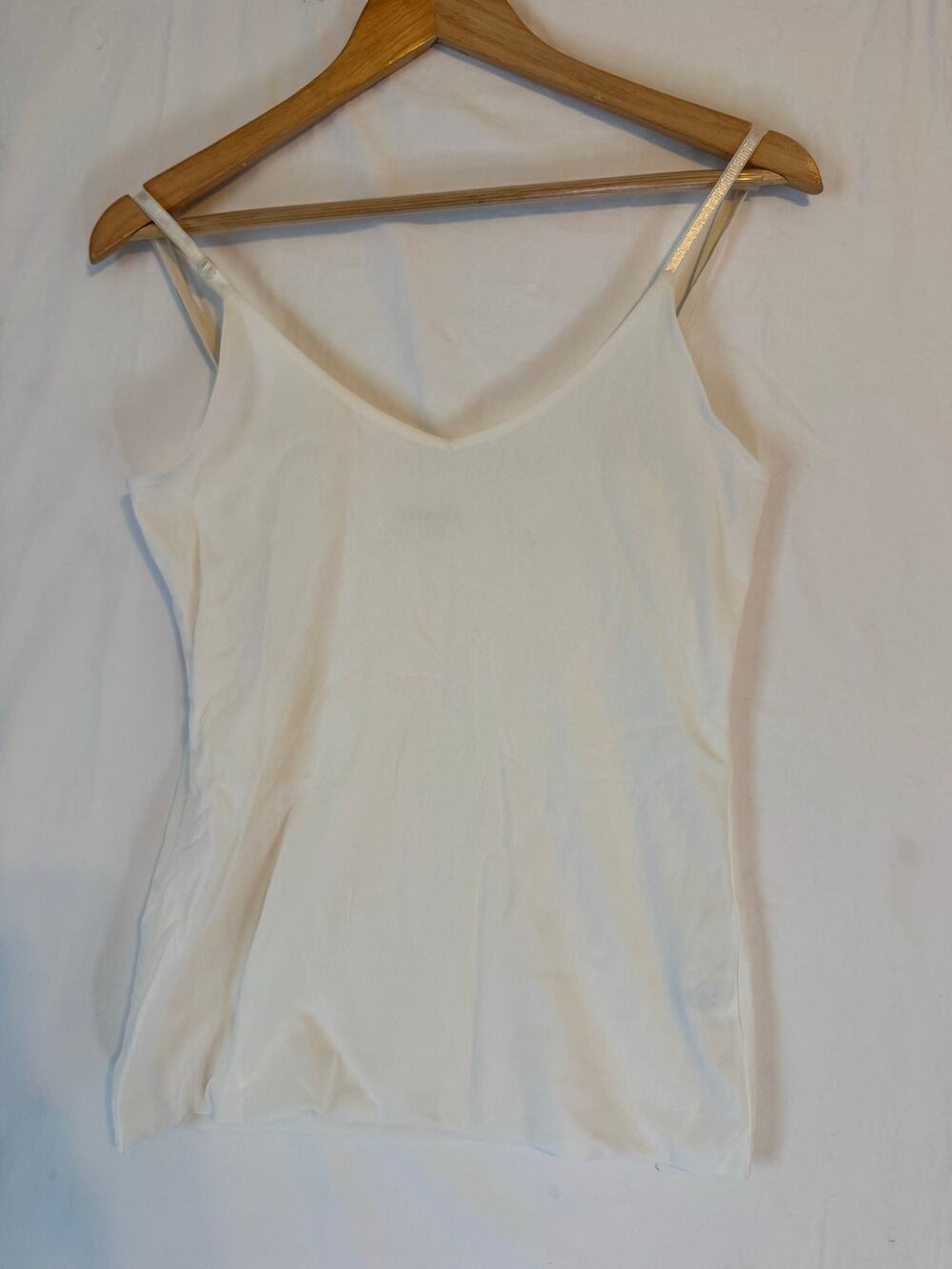 Lafayette 148 Womens Cream Cami Shell Nylon Size M FLAW